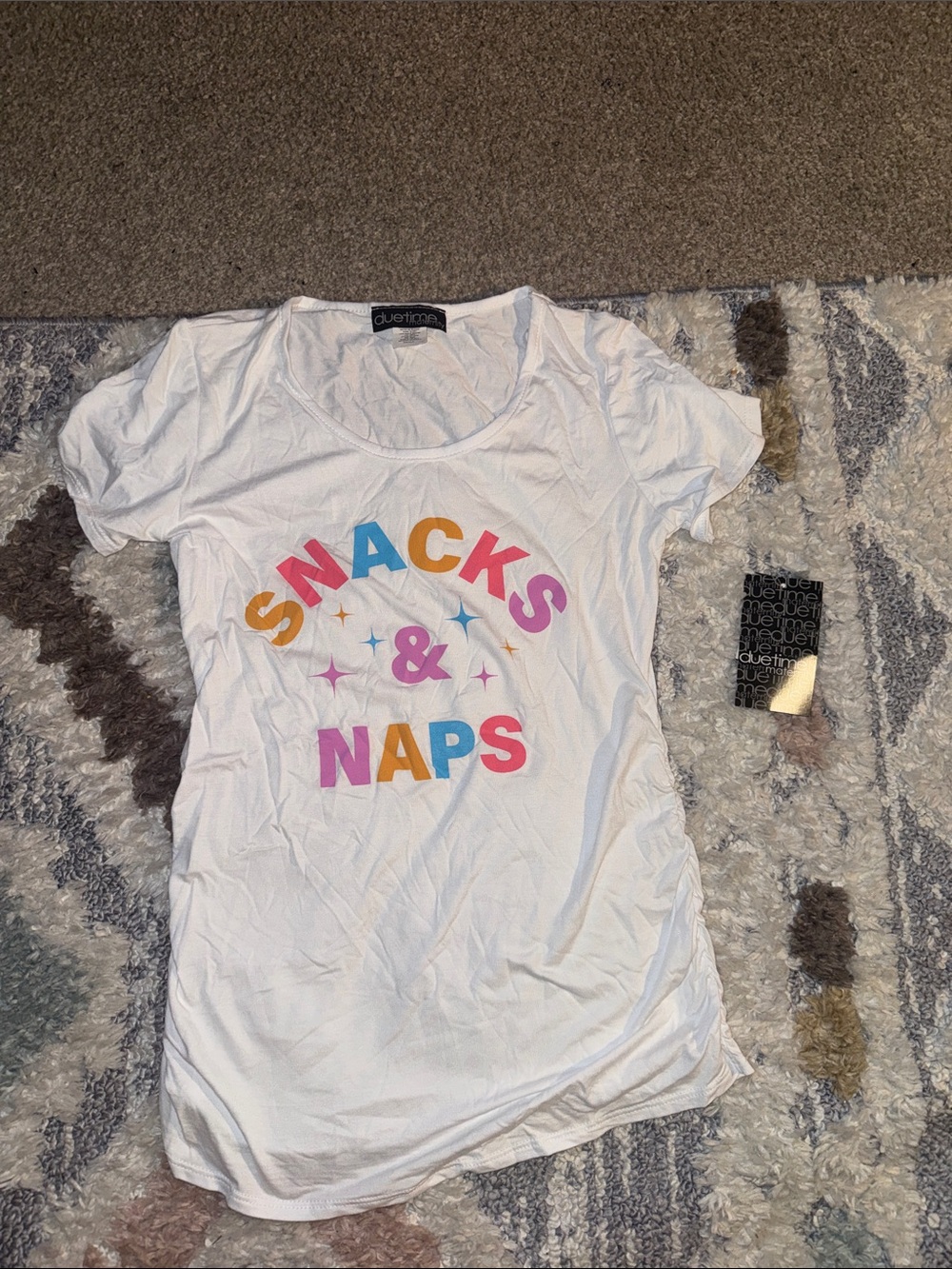 Due Time 'Snacks & Naps' Short Sleeve Tee